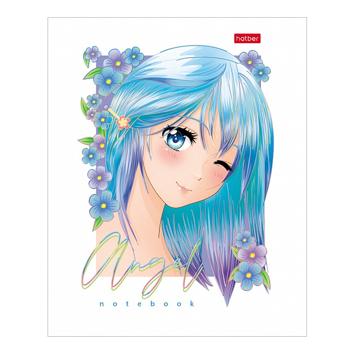 Тетрадь 48л клетка 65г/кв.м на скобе мат.ламин. 3D фольга 5 диз.в блоке скругл.углы