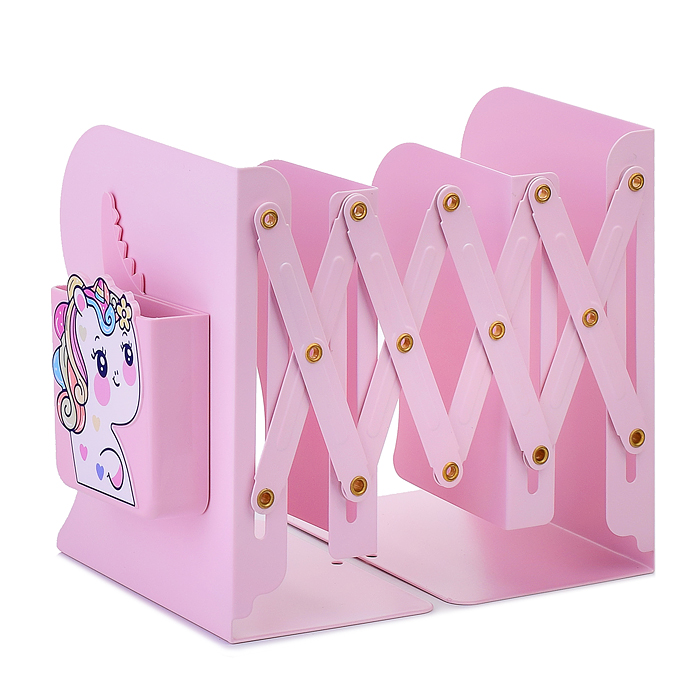 Подставка для учебников и книг "Unicorn" 19x14,7x9 см, металлическая, телескопическая, окра