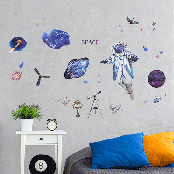 Интерьерная наклейка "В Космосе" 60x90 см, ПВХ,в пластиковом пакете с блистерным подвесом Интерьерная наклейка "В Космосе" 60x90 см, ПВХ,в пластиковом пакете с блистерным подвесом