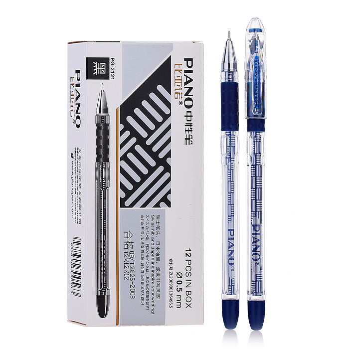 Ручка гелевая Piano RG- 2121 с синими чернилами 0,5 мм, с резиновым грипом Ручка гелевая Piano RG- 2121 с синими чернилами 0,5 мм, с резиновым грипом