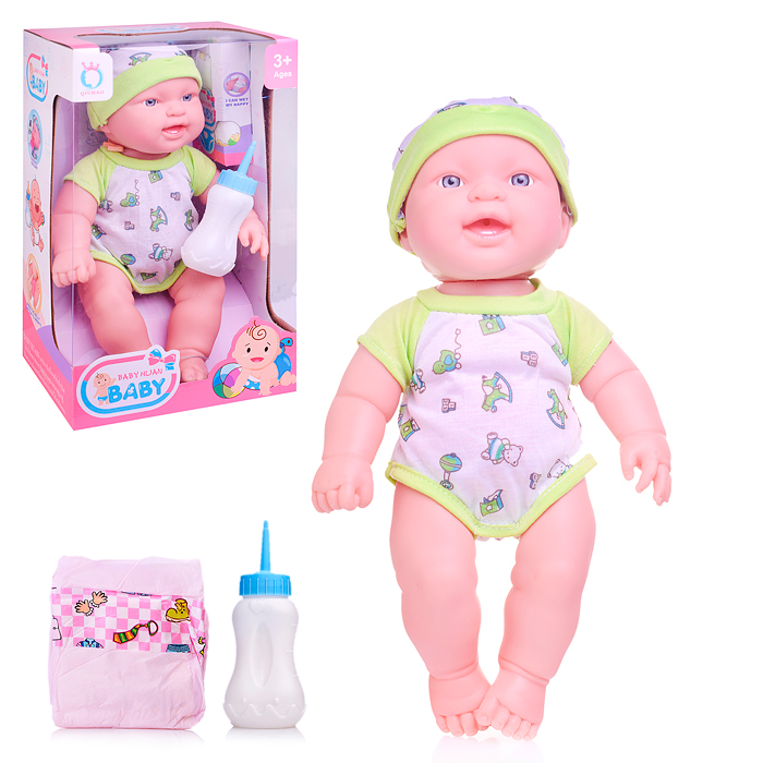 Фото к товару Пупс QH6035-35 с аксессуарами, в коробке Пупс QH6035-35 с аксессуарами, в коробке