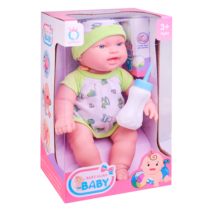 Фото к товару Пупс QH6035-35 с аксессуарами, в коробке Пупс QH6035-35 с аксессуарами, в коробке