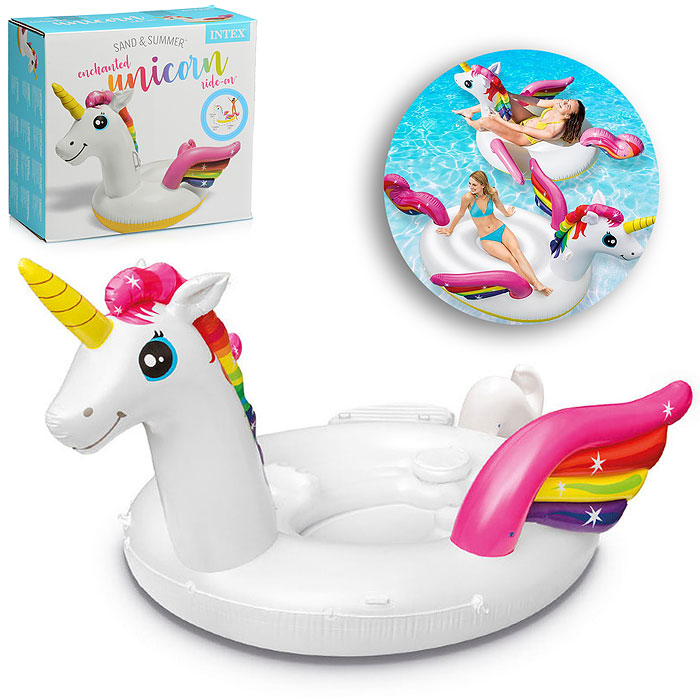 Плот для плавания «Единорог» 201 х 140 х 97 см, от 3 лет, 57561NP INTEX (нарушена упаковка)