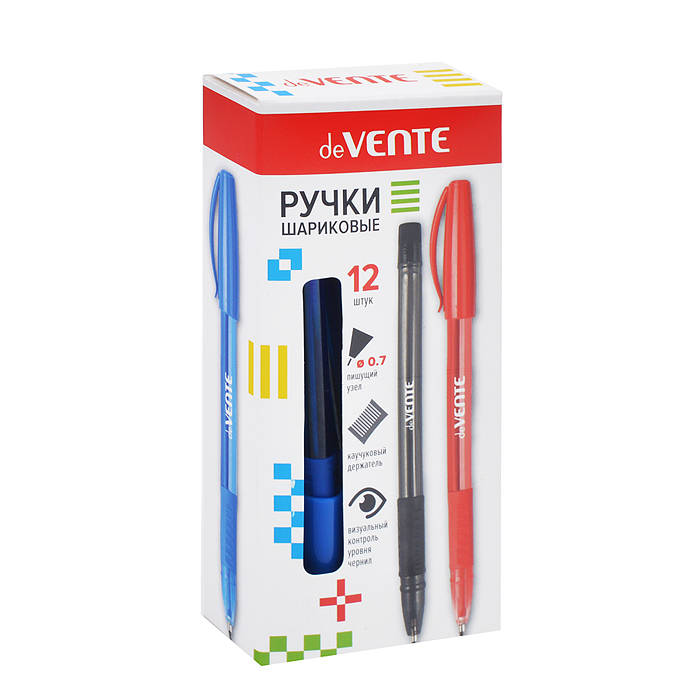 Ручка шариковая "Alira" d=0,7 мм, с полупрозрачным корпусом и резиновым держателем, сменный