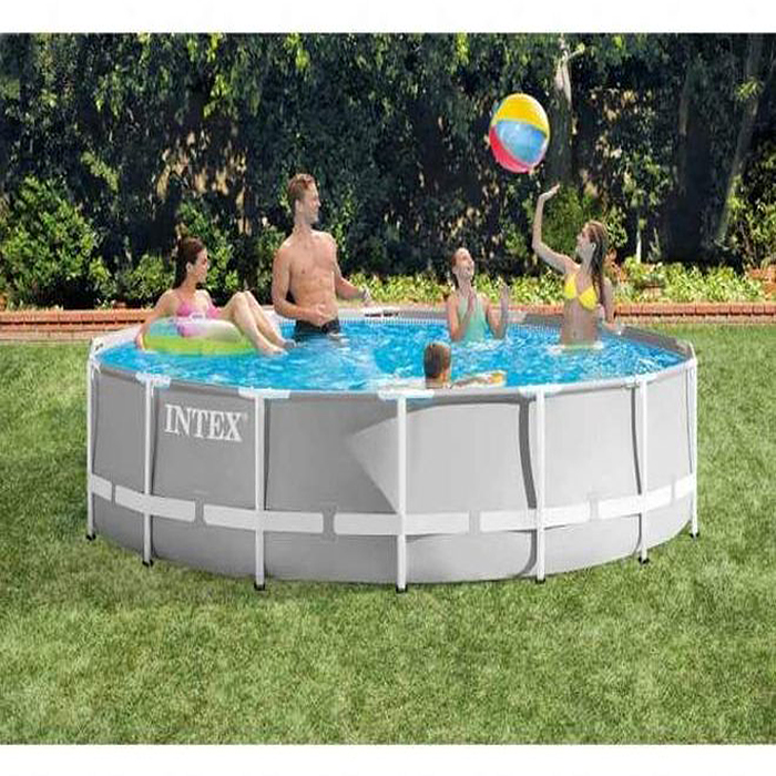 Фото к товару Бассейн каркасный Prism Frame, 427 х 107 см, фильтр-насос, лестница, тент, подстилка, 26720NP INTEX Бассейн каркасный Prism Frame, 427 х 107 см, фильтр-насос, лестница, тент, подстилка, 26720NP INTEX