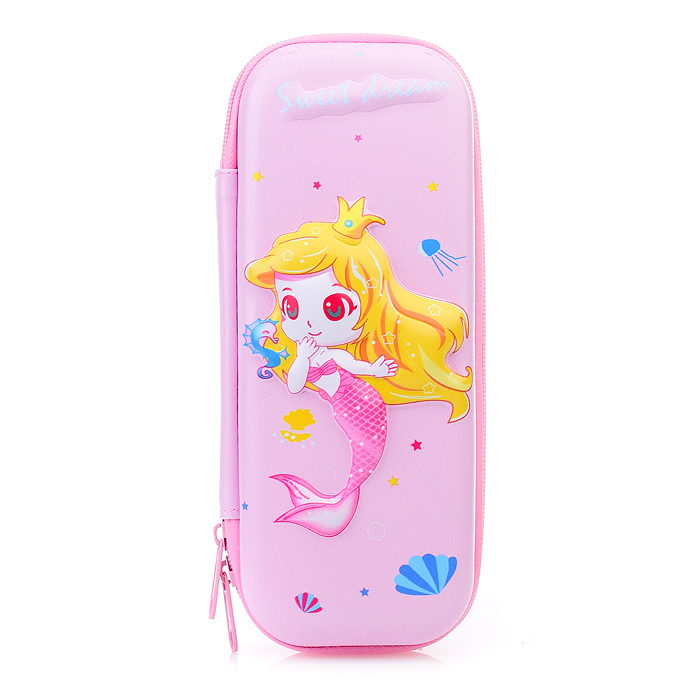 Пенал 3D двухсекционный на молнии  без наполнения  ассорти 5 видов 