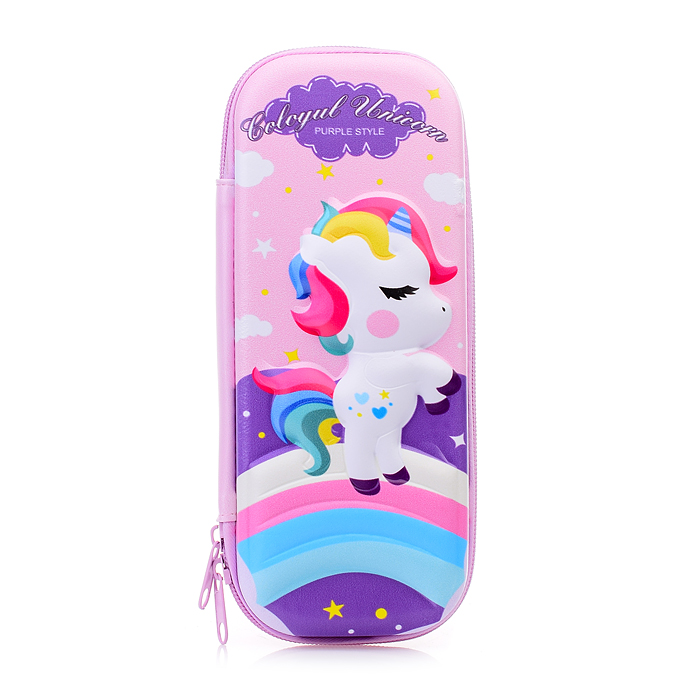 Пенал 3D двухсекционный на молнии  без наполнения  ассорти 5 видов 