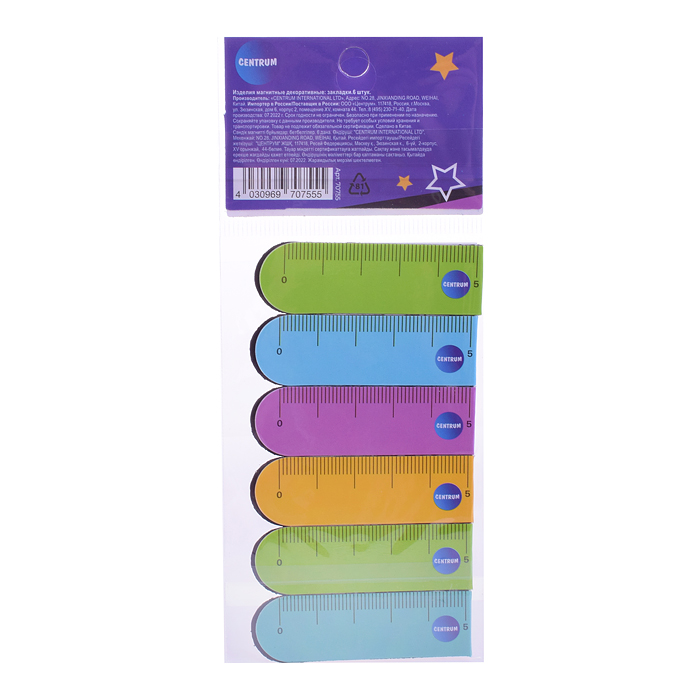 Фото к товару Закладки магнитые пластиковые "Аниме", в комплекте 6 шт., ассорти Закладки магнитые пластиковые "Аниме", в комплекте 6 шт., ассорти