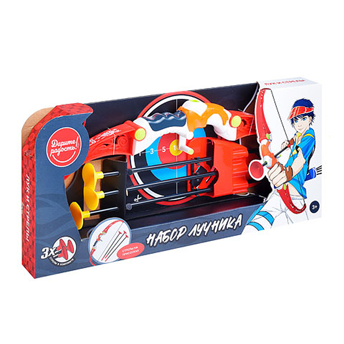 Фото к товару Набор Лучник UT0009 (лук с мишенью и стрелами, на присосках) в коробке Набор Лучник UT0009 (лук с мишенью и стрелами, на присосках) в коробке