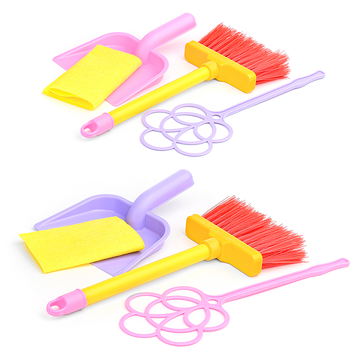 Игровой набор "Золушка" №1 4пр.(щетка, совок, выбивалка, салфетка) Игровой набор "Золушка" №1 4пр.(щетка, совок, выбивалка, салфетка)