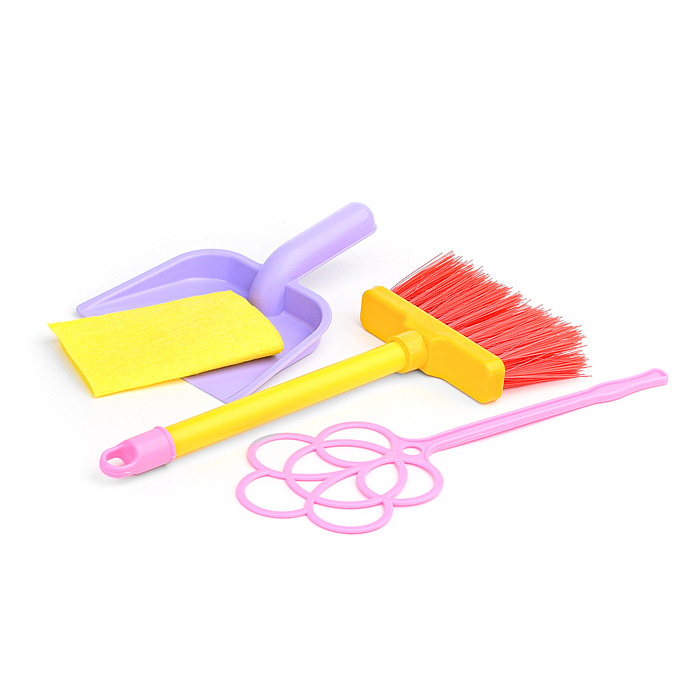 Фото к товару Игровой набор "Золушка" №1 4пр.(щетка, совок, выбивалка, салфетка) Игровой набор "Золушка" №1 4пр.(щетка, совок, выбивалка, салфетка)