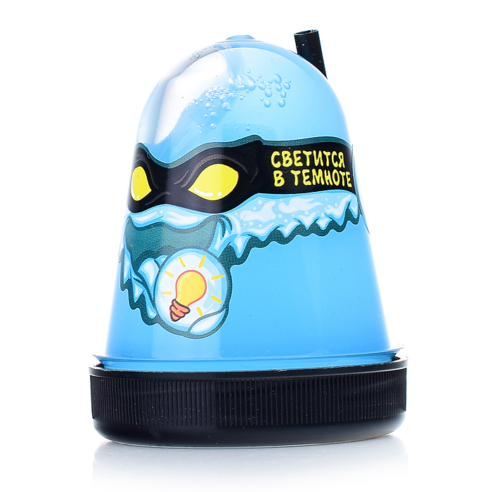 Фото к товару Лизун "Slime "Ninja" светится в темноте, синий, 130 г. Лизун "Slime "Ninja" светится в темноте, синий, 130 г.