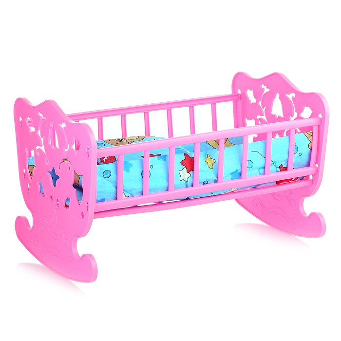 Фото к товару Кровать кукольная (48*30см) с комплектом белья (матрас, подушка, одеяло) (4 пр.) Кровать кукольная (48*30см) с комплектом белья (матрас, подушка, одеяло) (4 пр.)