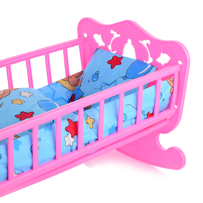 Фото к товару Кровать кукольная (48*30см) с комплектом белья (матрас, подушка, одеяло) (4 пр.) Кровать кукольная (48*30см) с комплектом белья (матрас, подушка, одеяло) (4 пр.)