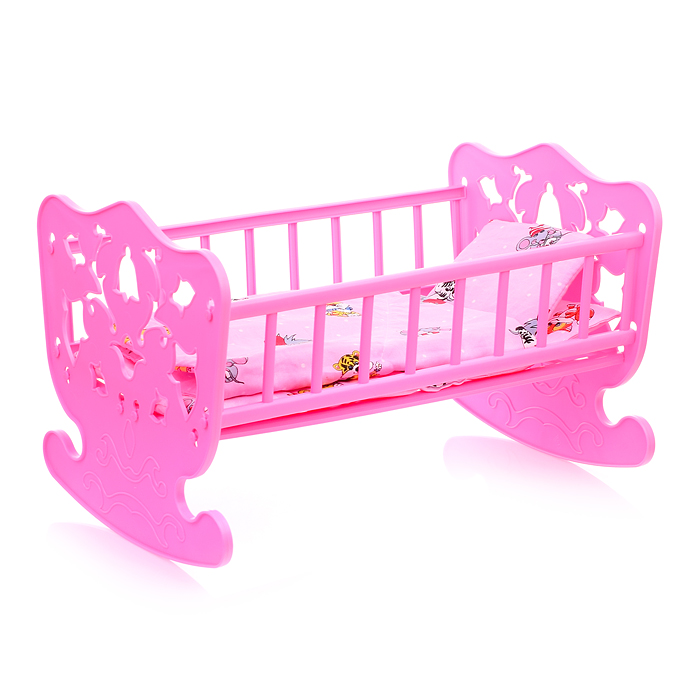 Фото к товару Кровать кукольная (48*30см) с комплектом белья (матрас, подушка, одеяло) (4 пр.) Кровать кукольная (48*30см) с комплектом белья (матрас, подушка, одеяло) (4 пр.)