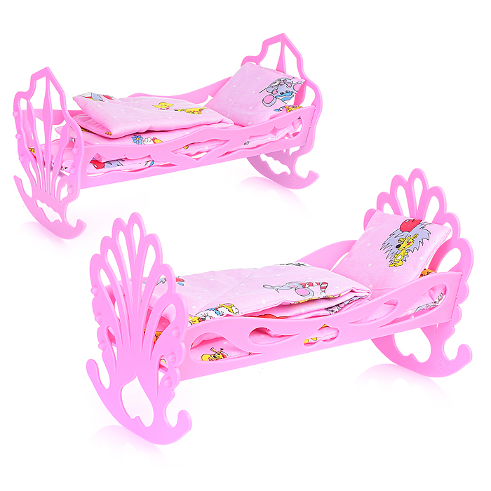 Кровать кукольная с комплектом белья (матрас, подушка, одеяло) (4 пр.) Кровать кукольная с комплектом белья (матрас, подушка, одеяло) (4 пр.)