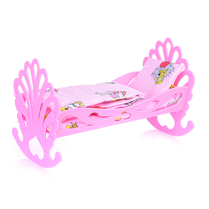 Фото к товару Кровать кукольная с комплектом белья (матрас, подушка, одеяло) (4 пр.) Кровать кукольная с комплектом белья (матрас, подушка, одеяло) (4 пр.)