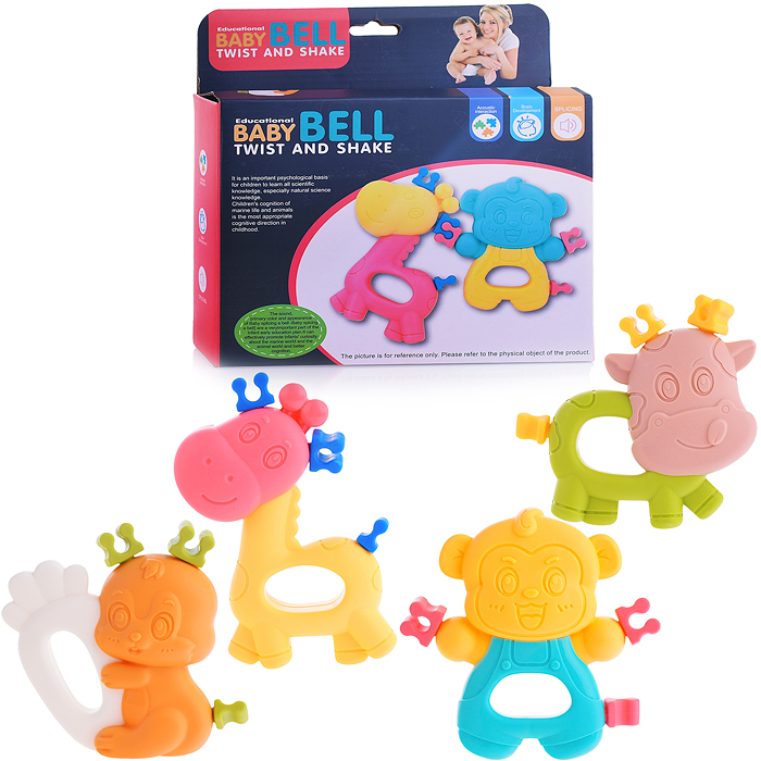 Набор погремушек DL1402 "Зверята" в коробке Набор погремушек DL1402 "Зверята" в коробке