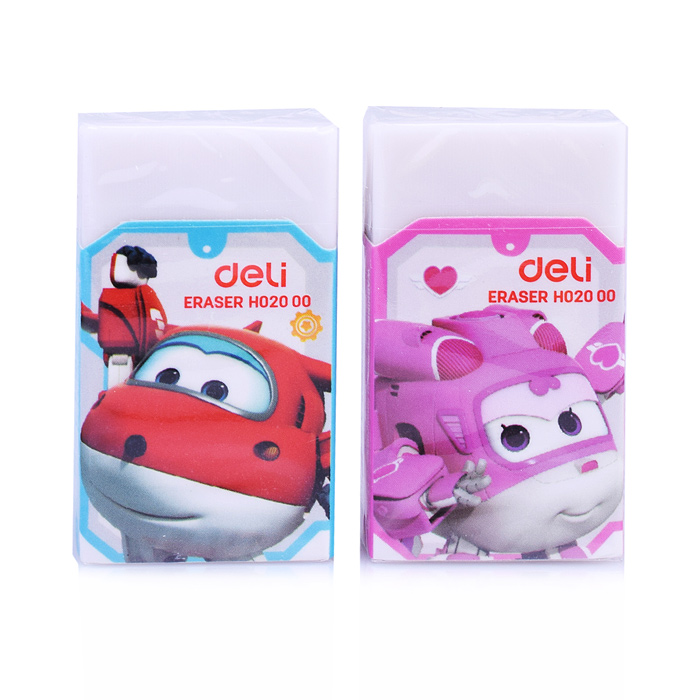 Ластик мягкий ПВХ "Супер крылья" 45*25*12мм в индивидуальной упаковке