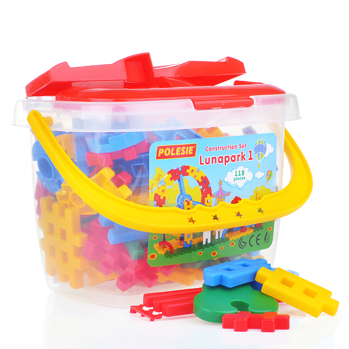 Конструктор "Луна-парк 1" (118 элем. в ведёрке) Конструктор "Луна-парк 1" (118 элем. в ведёрке)