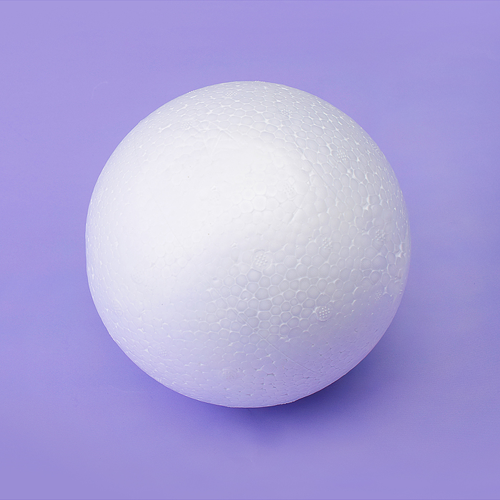 Заготовка для декорирования "Шар" из пенополистирола, d=100 мм, в пластиковом пакете с подв