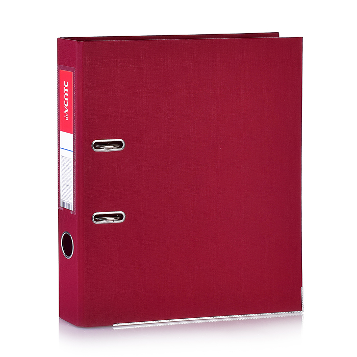 Папка с арочным механизмом A4 50 мм PP двусторонний разобранная, металлическая окантовка, бордовая