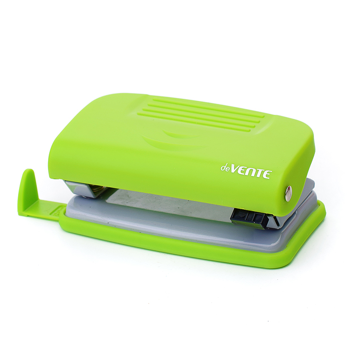 Фото к товару Дырокол "Neon" (10 листов) пластиковый с линейкой, в картонной коробке, неоновый зеленый Дырокол "Neon" (10 листов) пластиковый с линейкой, в картонной коробке, неоновый зеленый