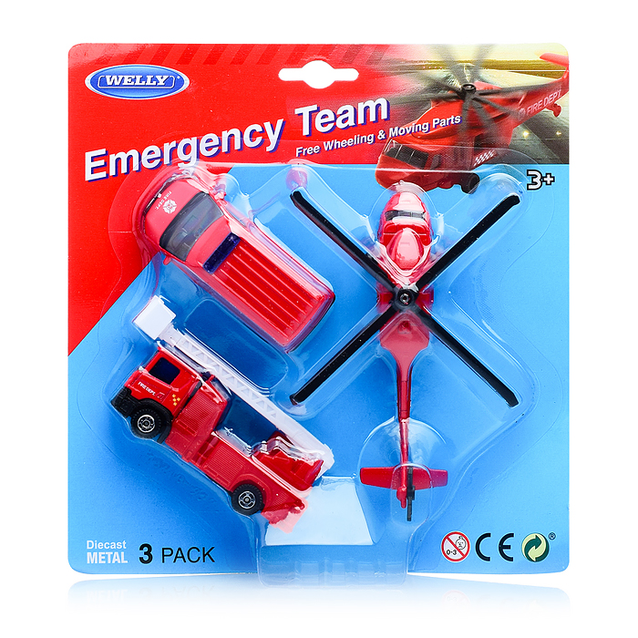 Игровой набор "Пожарная команда" 3 шт. Игровой набор "Пожарная команда" 3 шт.