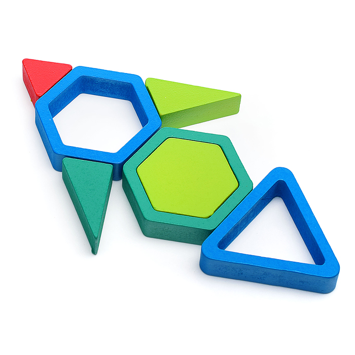 Пазл-вкладыш D1663 "Цветные фигуры"