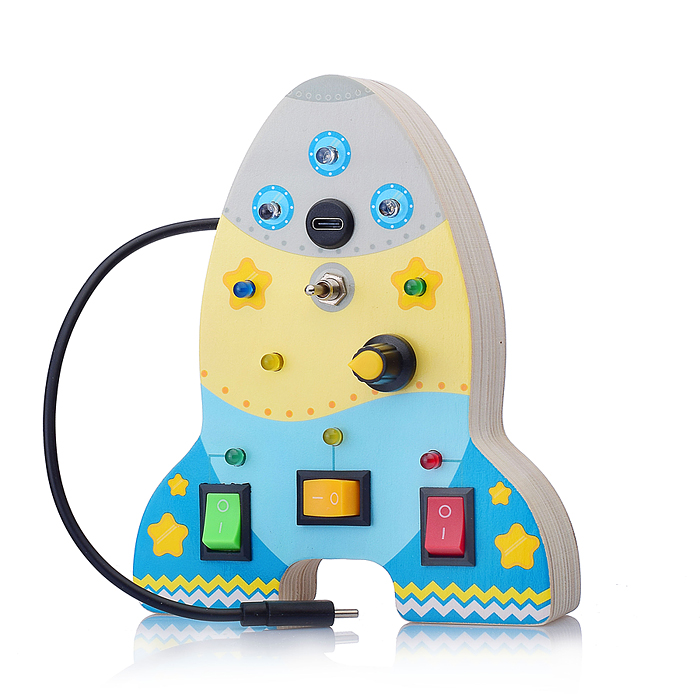 Фото к товару Развивающая игрушка D1705 "Бизиборд" в коробке Развивающая игрушка D1705 "Бизиборд" в коробке