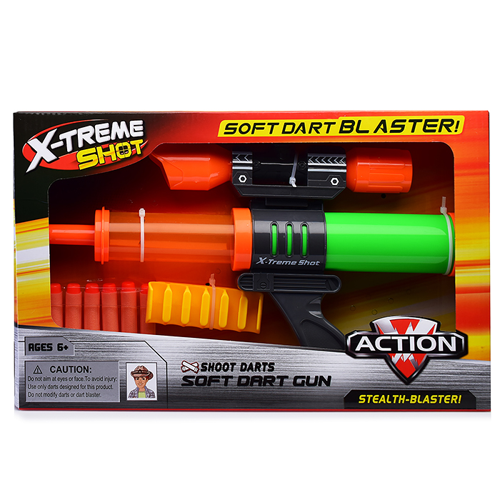 Бластер 0007-42AA с мягкими полимерными пулями, в коробке