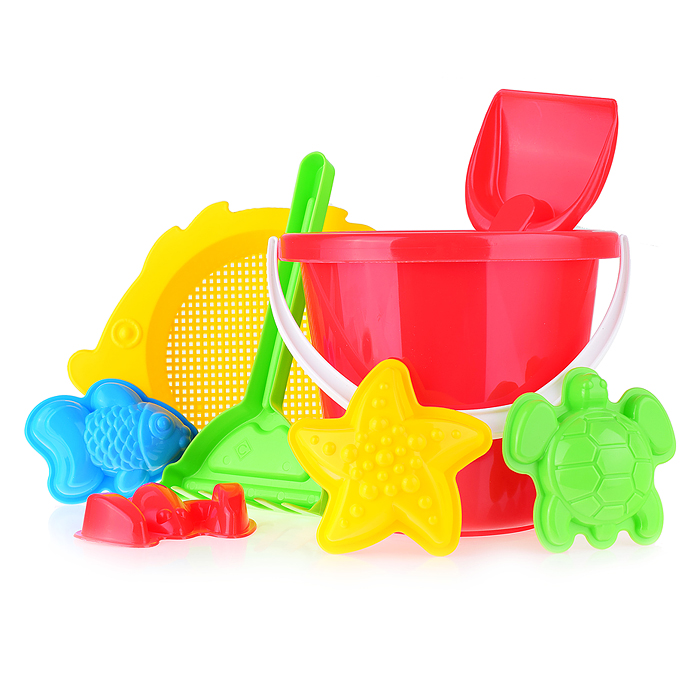 Фото к товару Набор "Рыбка" (ведро,сито,формы,совок,грабли) Набор "Рыбка" (ведро,сито,формы,совок,грабли)