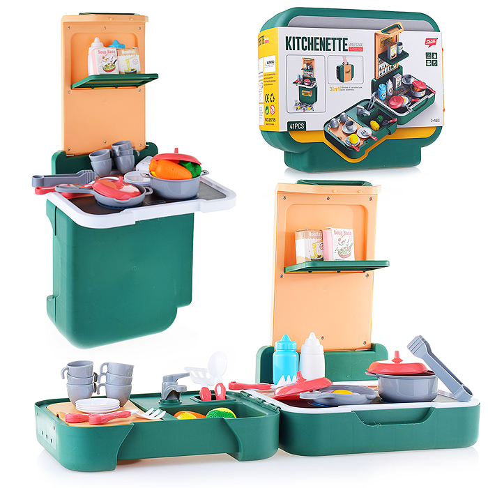 Набор посуды 25735 с продуктами, в чемодане Набор посуды 25735 с продуктами, в чемодане