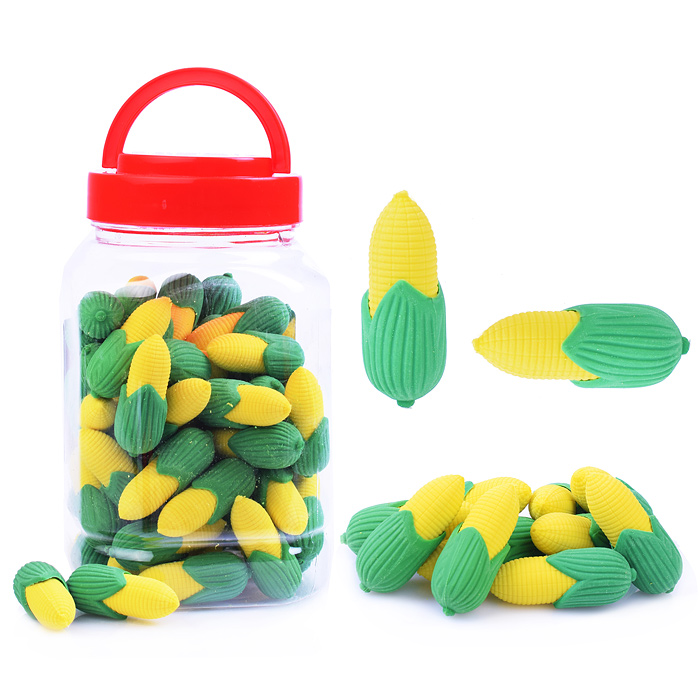 Ластик"Кукуруза" термопластичная резина, в банке,можно использовать как счетный материа