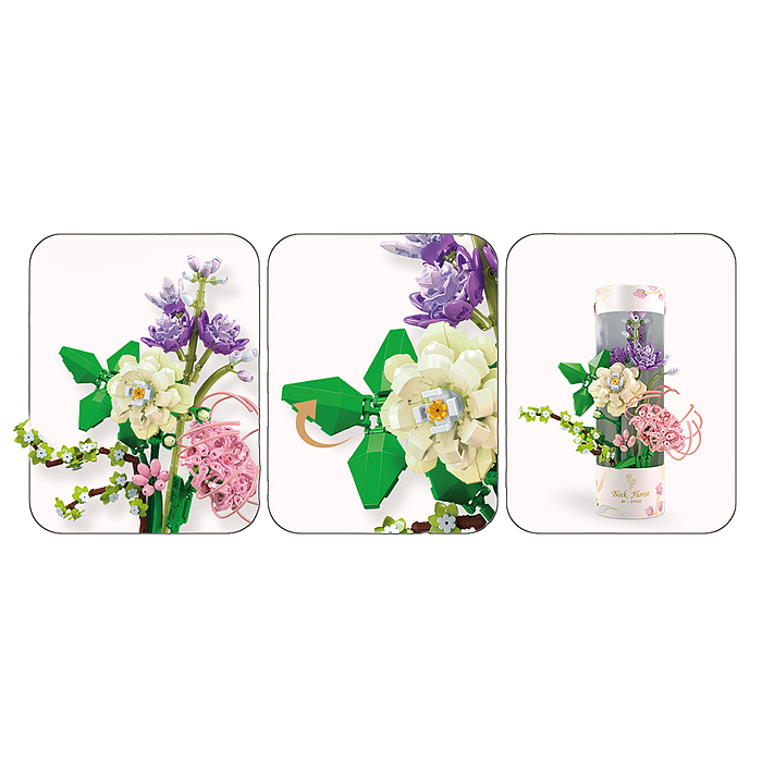 Конструктор 611052 "Прекрасный букет цветов" (565 дет.) в коробке