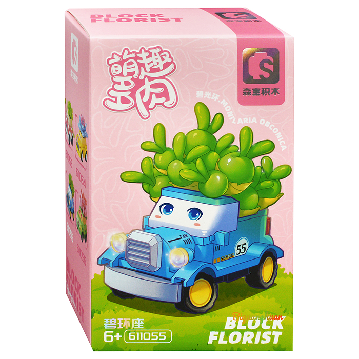 Конструктор 611055 "Машина с цветами" (150 дет.) в коробке