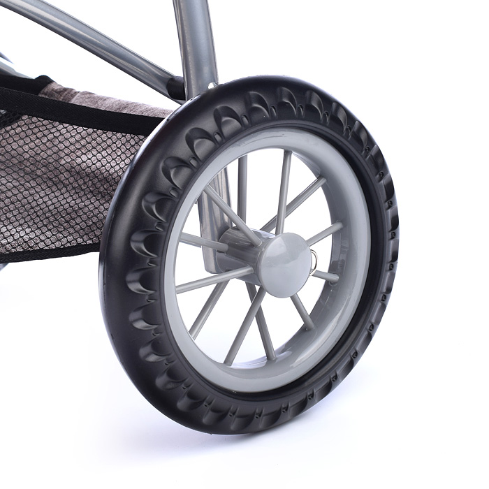 Коляска для кукол 9354 металлическая, складная, прогулочная с козырьком, с  корзиной, большие 