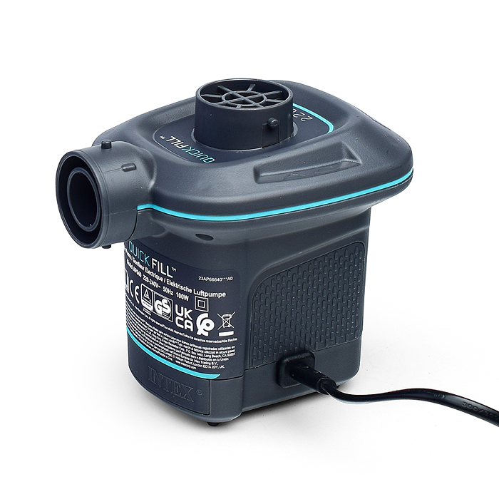 Фото к товару Компрессор воздушный, 3 насадки, 220-240V, 66640 INTEX Компрессор воздушный, 3 насадки, 220-240V, 66640 INTEX