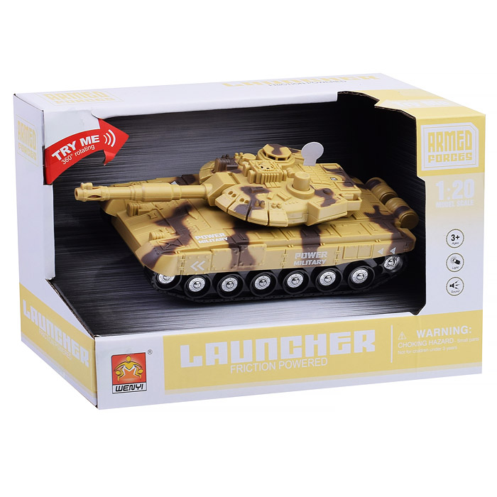 Фото к товару Танк WY741B "Боевой путь" 1:20 (свет, звук) на батарейках, в коробке Танк WY741B "Боевой путь" 1:20 (свет, звук) на батарейках, в коробке