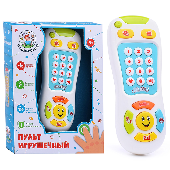 Фото к товару Пульт игрушечный Y0002 "Веселый смайлик" в коробке Пульт игрушечный Y0002 "Веселый смайлик" в коробке