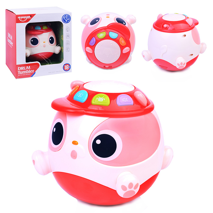 Неваляшка HE0544 "Глазастик" розовый, в коробке Неваляшка HE0544 "Глазастик" розовый, в коробке