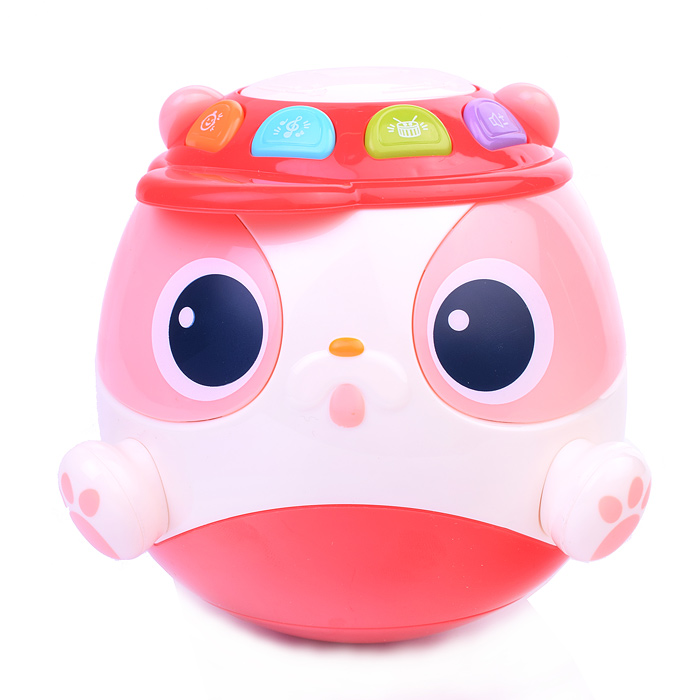 Неваляшка HE0544 "Глазастик" розовый, в коробке