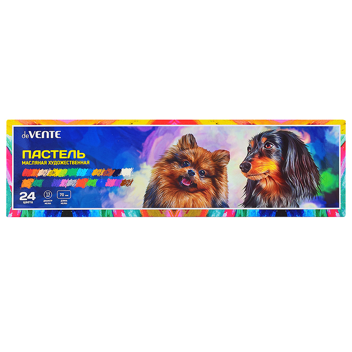 Фото к товару Пастель масляная художественная утолщенная, 24 цвета, круглое сечение 70x11 мм, в картонно Пастель масляная художественная утолщенная, 24 цвета, круглое сечение 70x11 мм, в картонно