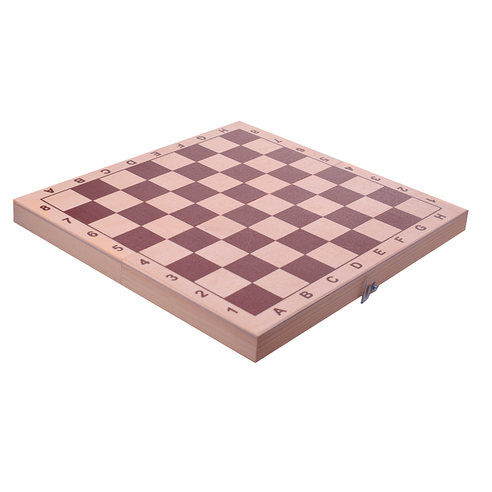 Шахматы + шашки с деревянной доской (шахматы гроссмейстерские пластиковые, шашки пластиковые, доска