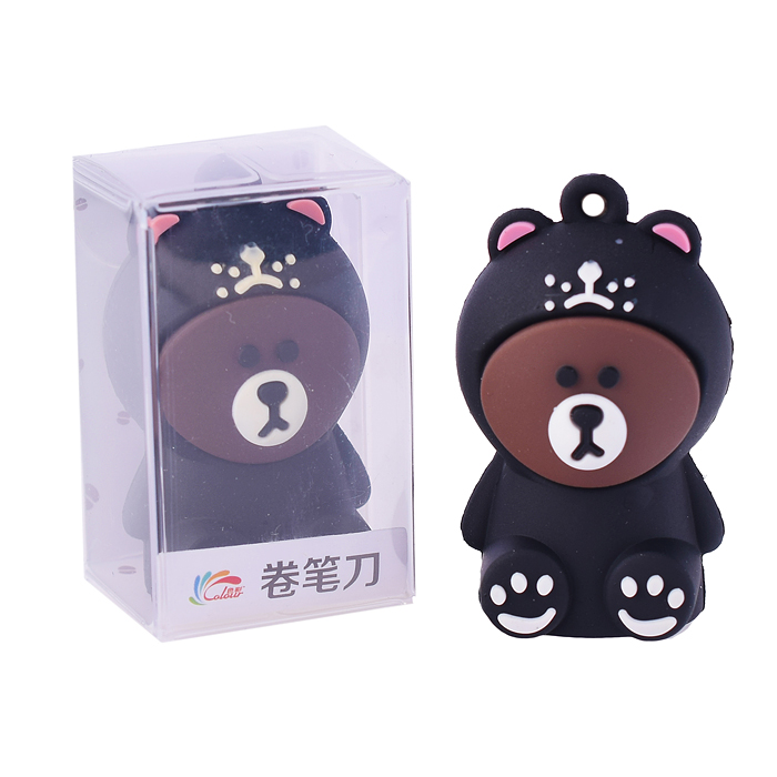 Фото к товару Точилка пластиковая "Мишка" 4х2,5см. в дисплее Точилка пластиковая "Мишка" 4х2,5см. в дисплее