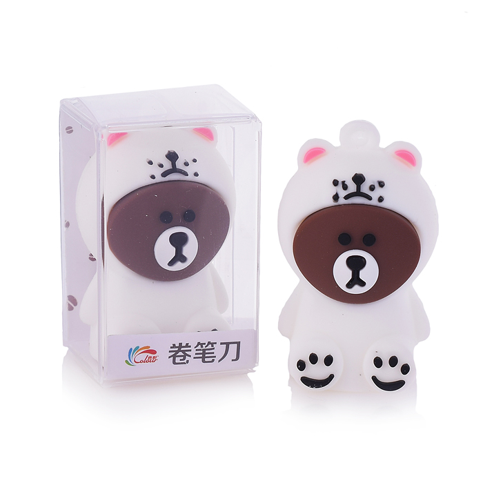 Фото к товару Точилка пластиковая "Мишка" 4х2,5см. в дисплее Точилка пластиковая "Мишка" 4х2,5см. в дисплее