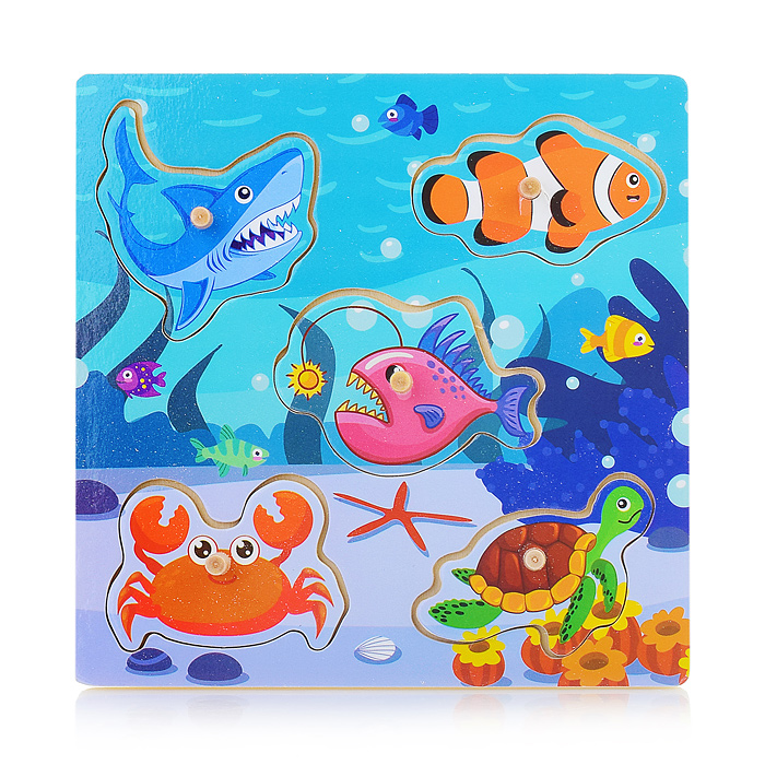 Фото к товару Пазл-вкладыш D1346 "Морской мир" Пазл-вкладыш D1346 "Морской мир"