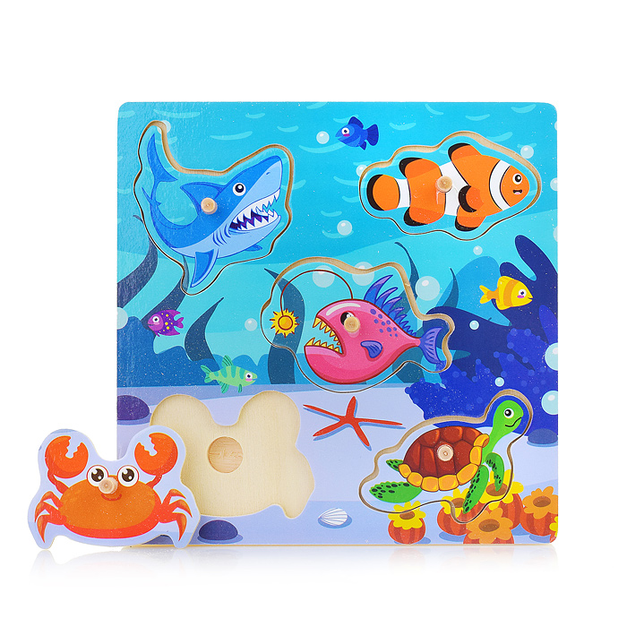Фото к товару Пазл-вкладыш D1346 "Морской мир" Пазл-вкладыш D1346 "Морской мир"