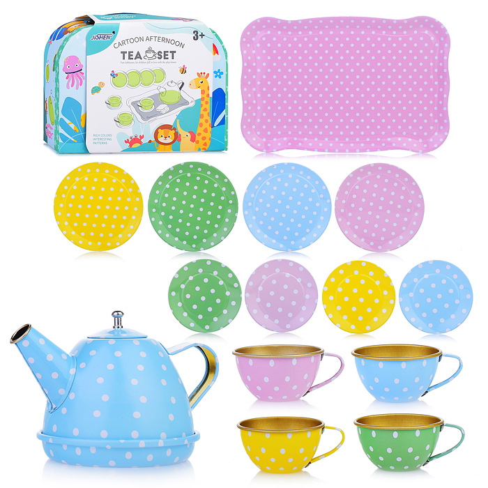 Набор посуды 86-13 "Горошины" в чемодане Набор посуды 86-13 "Горошины" в чемодане