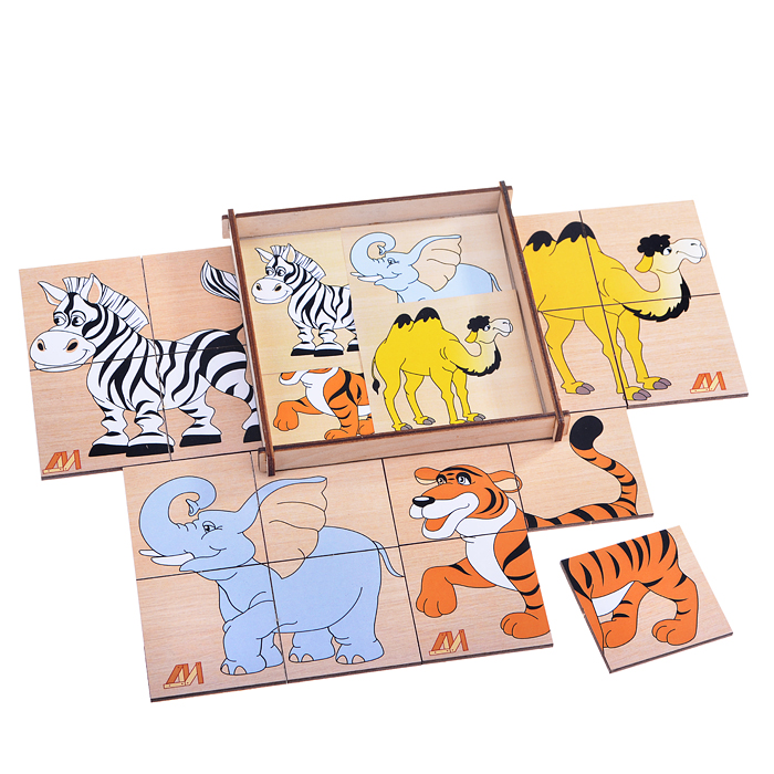 Сложи картинку Мини "Дикие животные" Сложи картинку Мини "Дикие животные"